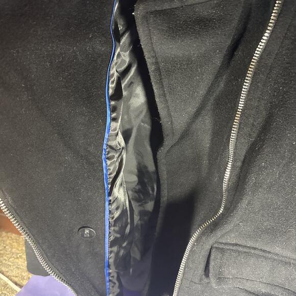 Calvin Klein Wool Motorcycle Jacket Black Lining Size Small - Picture 6 of 9